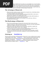 Essay On Advantages and Disadvantages of Homework