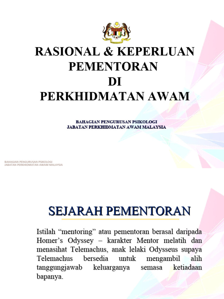 Rasional - Keperluan Pementoran Di Perkhidmatan Awam | PDF