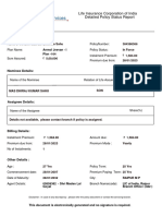 Life Insurance Corporation of India Detailed Policy Status Report