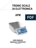 Electronic Scale Bilancia Elettronica APM: User Manual Manuale Operativo