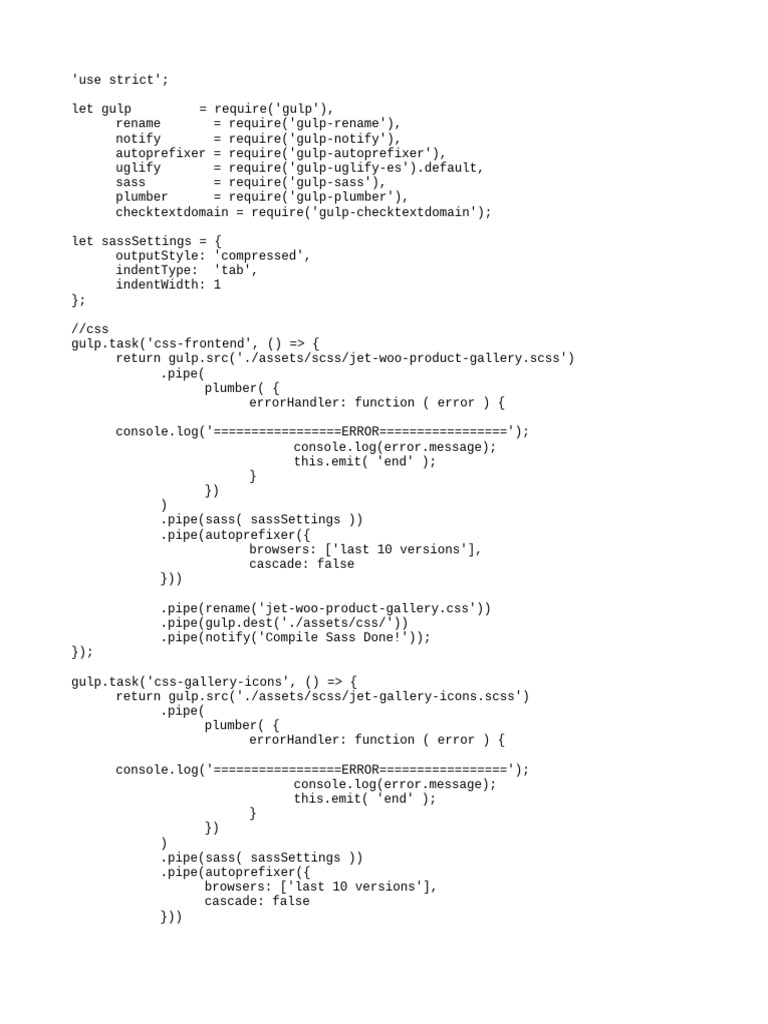Gulp Tasks for WooCommerce Gallery | PDF | Software Development | Web ...