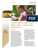 Animal Welfare and Animal Rights: Ethics, Science and Explanations