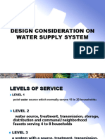 Design Considerations Water Supply Systems