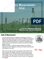 Distance Measurement - Errors