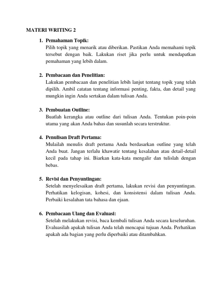Panduan Menulis Efektif untuk Mahasiswa | PDF