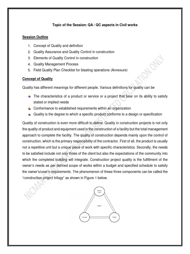QA QC in Civil Works | PDF | Quality Assurance | Quality (Business)