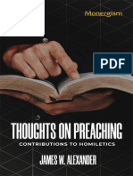 Thoughts On Preaching - James W. Alexander