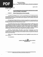 Regional Circular No. 2023 27 Disease Categorization Per Service Capability