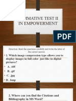Summative Test Ii in Empowerment