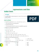 MM9 WS 2-1 Algebraic Expressions and The Index Law