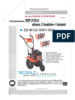 Manual de Utilizare si Intretinere Motocultor Detoolz Smart Work, 8 CP, 212 cc - DZ-M122-S001-G02(v buna)