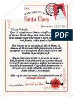 Red and Cream Vintage Christmas Santa Letter