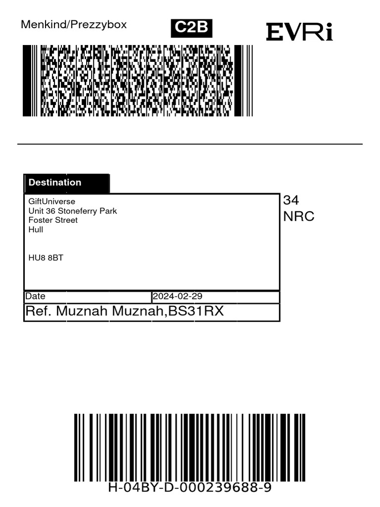 Menkind return label pdf