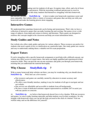 Homework Resources Games