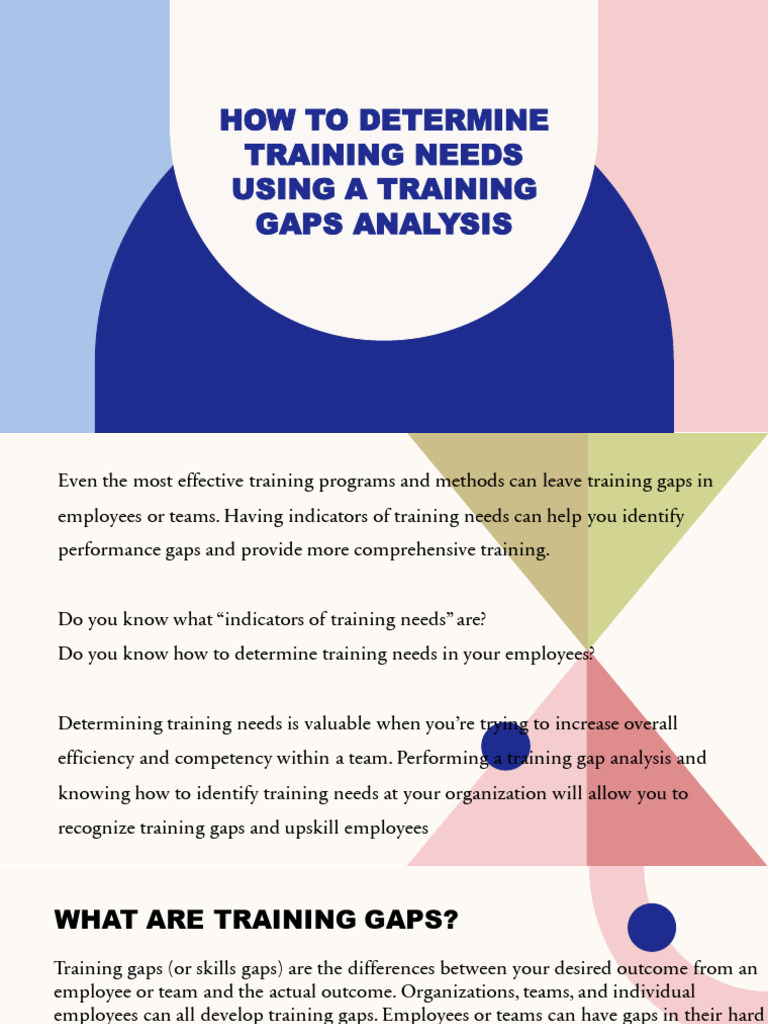 20 camba baby how to determine training needs using a training gaps