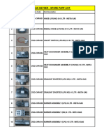 Gas Geyser - Spare Parts List