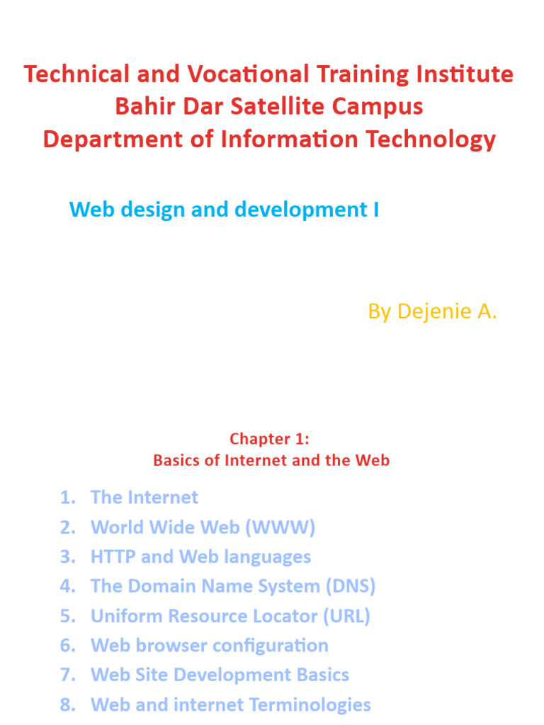 Chapter1 Basics of The Internet and Web | PDF | World Wide Web ...