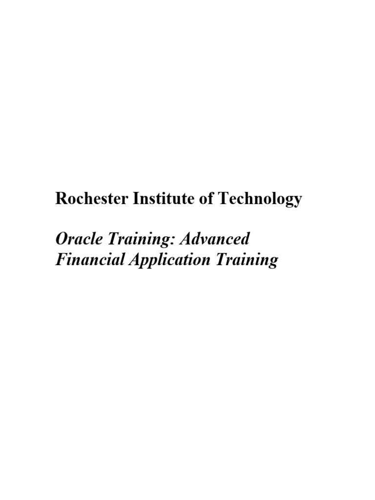 Advanced Oracle Financial Training Guide | PDF | Microsoft Excel ...