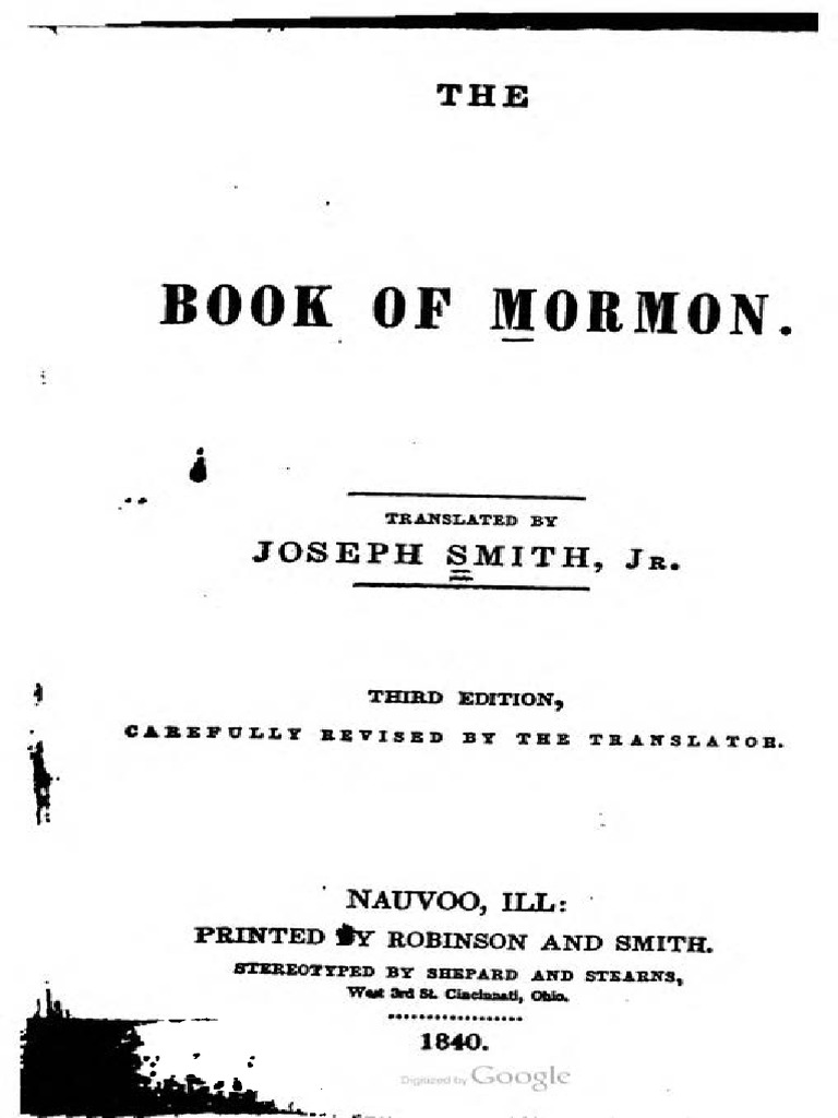 The Book of Mormon: Third Edition | PDF | Book Of Mormon | Channelled Texts
