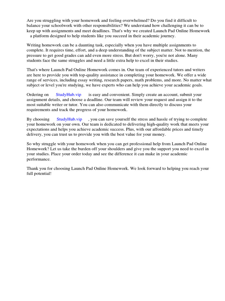 Launch pad online homework pdf homework ios