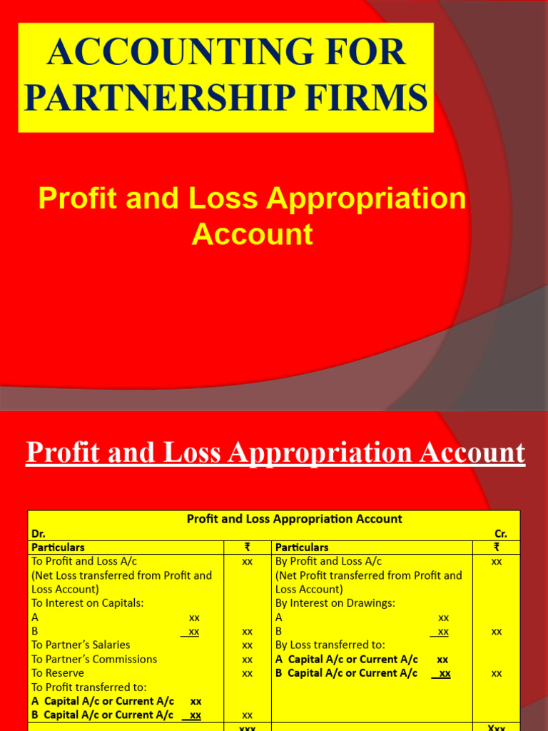Profit and Loss Appropriation Account | PDF | Debits And Credits | Interest