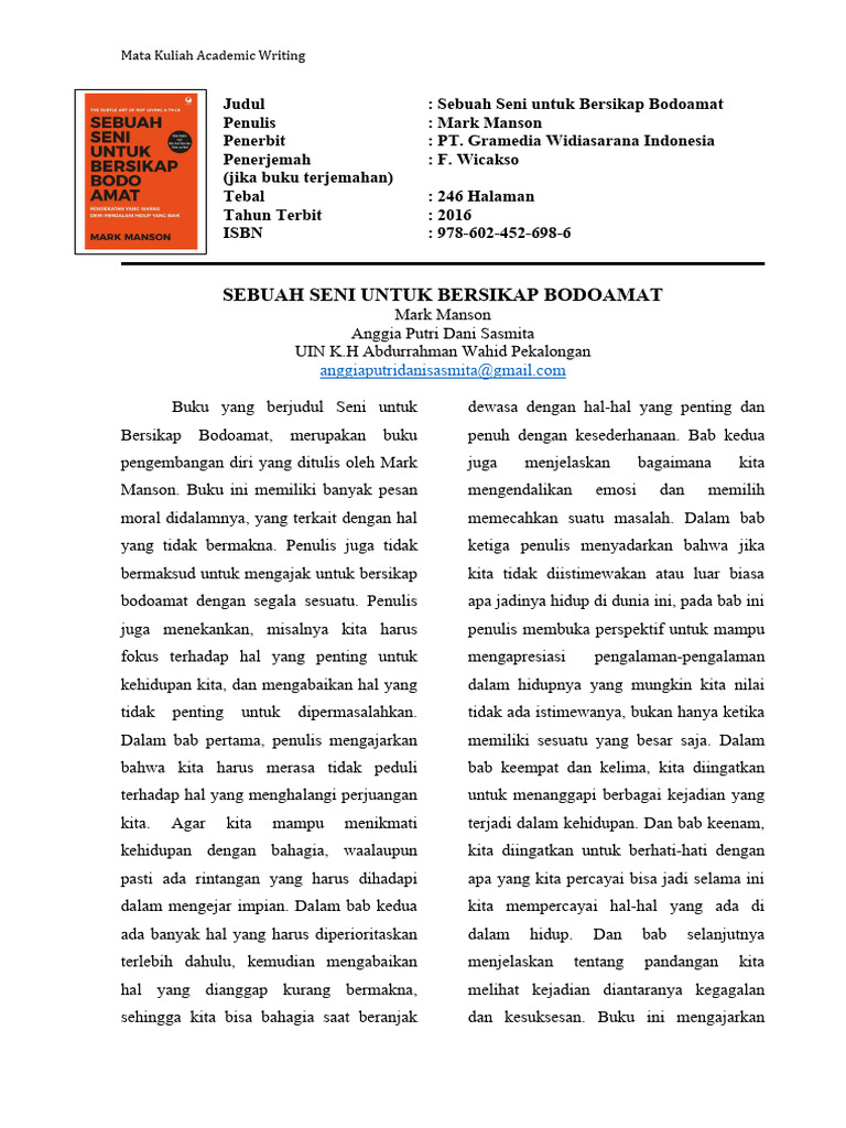 Contoh Book Review Pdf