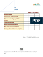 Tabla Evaluación Grupal