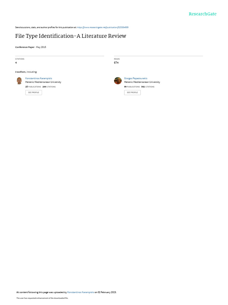 C.1 FileTypeIdentification ALiteratureReview | PDF | File Format ...
