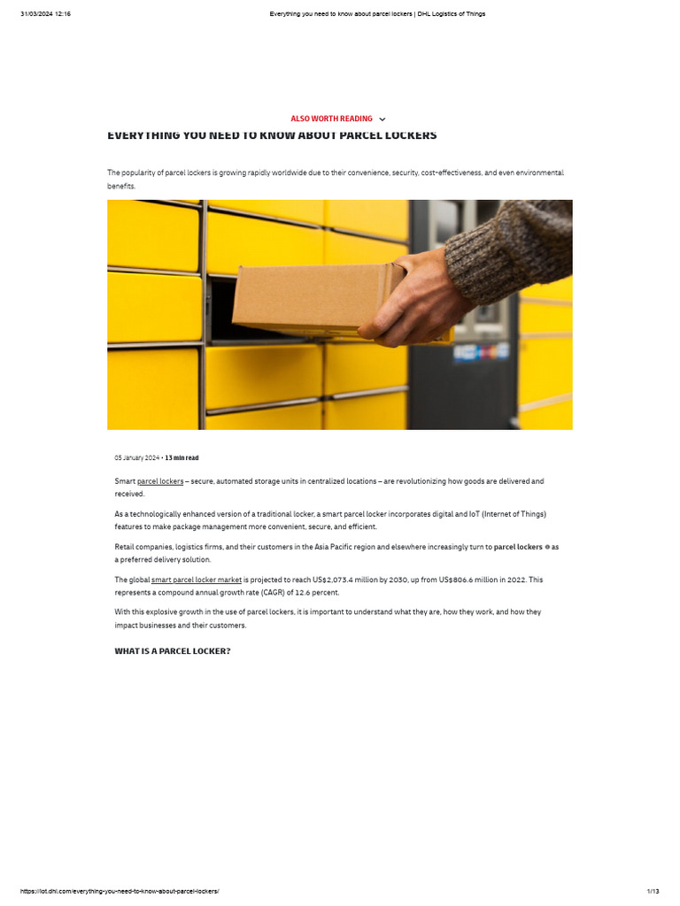 Everything you need to know about parcel lockers _ DHL Logistics of