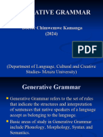 4 Generative Grammar