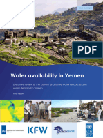 Water Availability in Yemen: Literature Review of The Current and Future Water Resources and Water Demand in Yemen