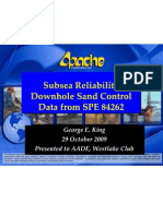 Houston Study DETG Oct2009 DETG 10-29-2009 George King - Downhole Subsea Failures