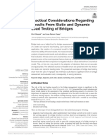 Practical Considerations Regarding Results From Static and Dynamic Load Testing of Bridges