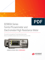B2980A Series Femto/Picoammeter and Electrometer/High Resistance Meter