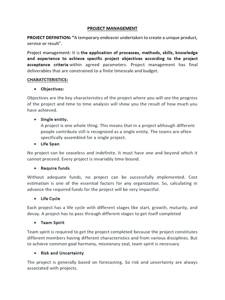 Key Concepts of Project Management | PDF | Net Present Value ...