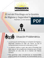 EL Rol Del Psicologo en La Gestion de Higiene y Seguridad Industrial