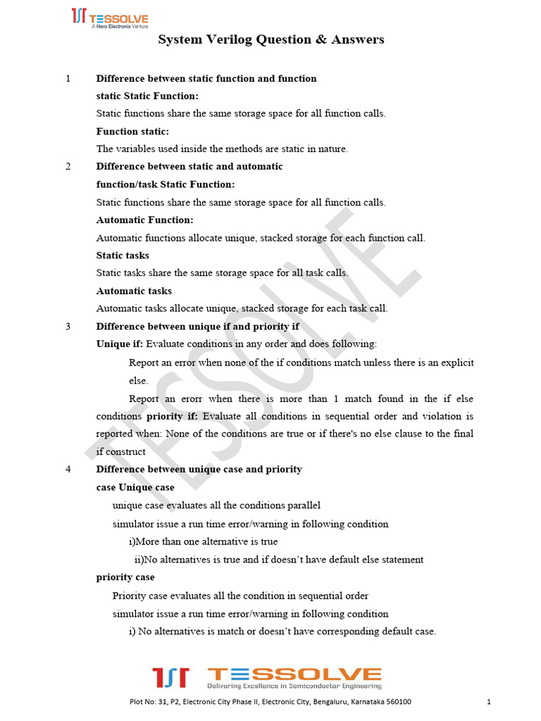 System - Verilog - Interview - QA | PDF | Inheritance (Object Oriented ...