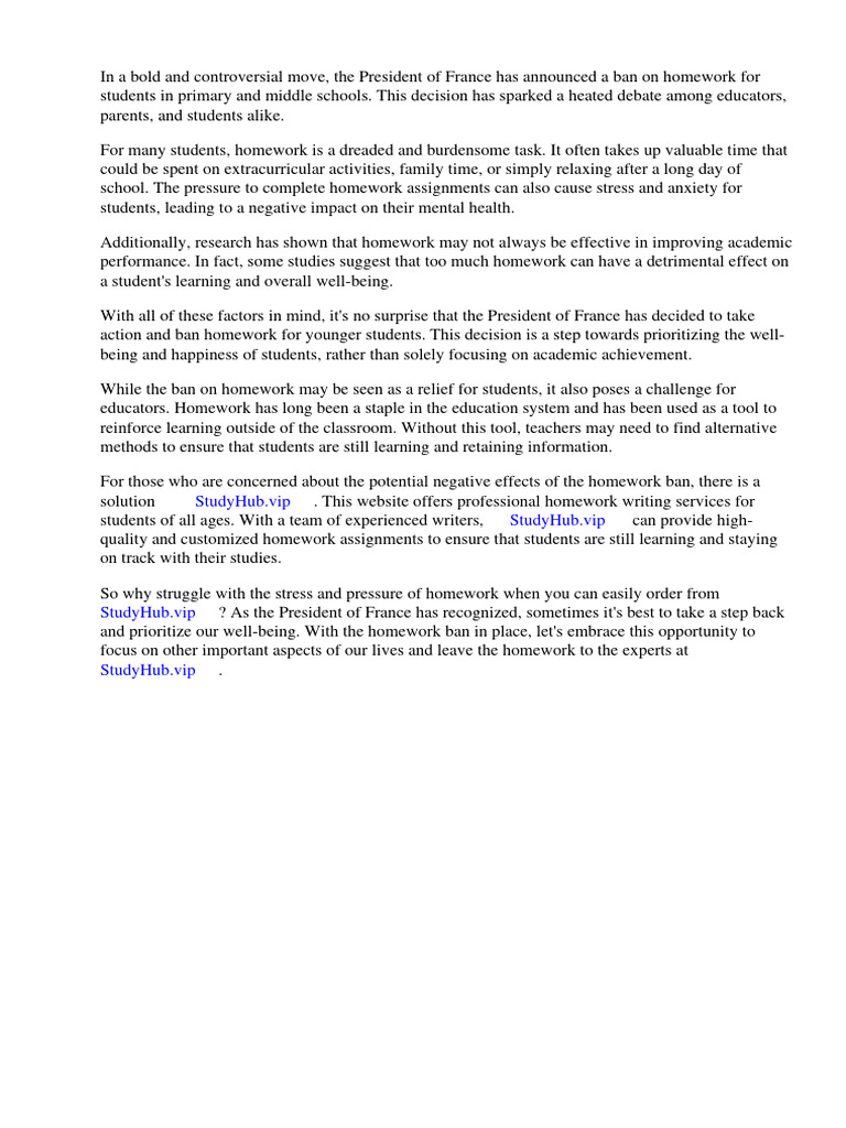 the-president-of-france-ban-homework-pdf-homework-teachers