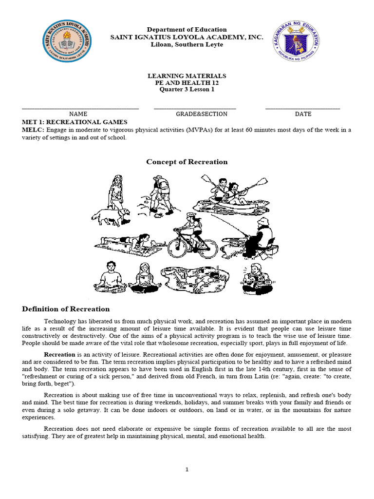 Unit-1-L1 | PDF | Outdoor Recreation | Recreation