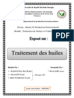 Exposé - Traitement Des Huiles