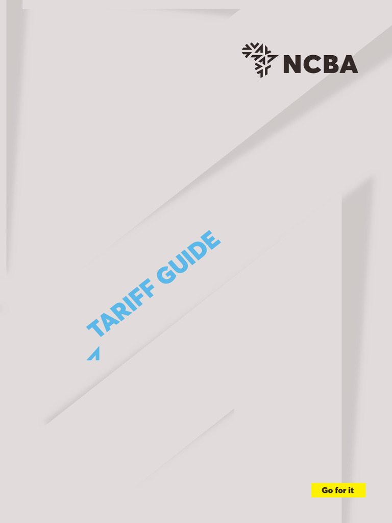 Tariff Guide - Digital Booklet 12.08.2021 | PDF | Cheque | Banks