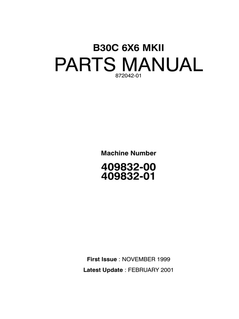 B30C 6X6 MKII Parts Manual Guide | PDF | Vehicle Technology