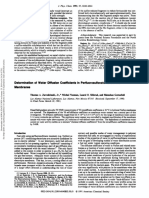 Determination of Water Diffusion Coefficients in Perfluorosulfonate Ionomeric Membranes - Zawodzinski1991