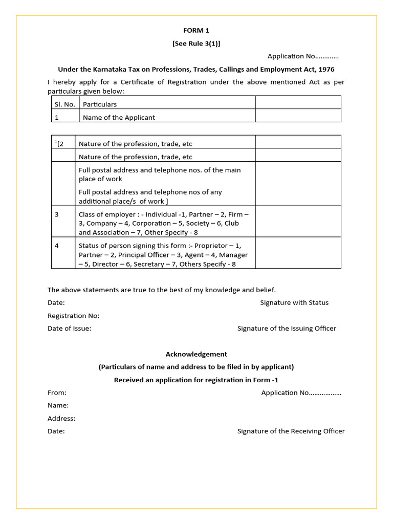 Form 1 Registration Application Guide | PDF | Law