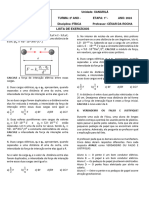 Lista de Exercícios - 3º Ano - Física - 1a Etapa