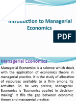 Introduction To Managerial Economics