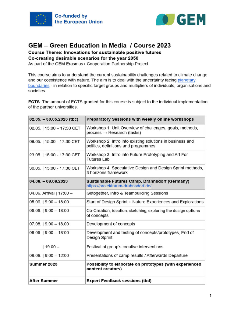 Green Education for Sustainable Futures | PDF | Sustainability | Innovation