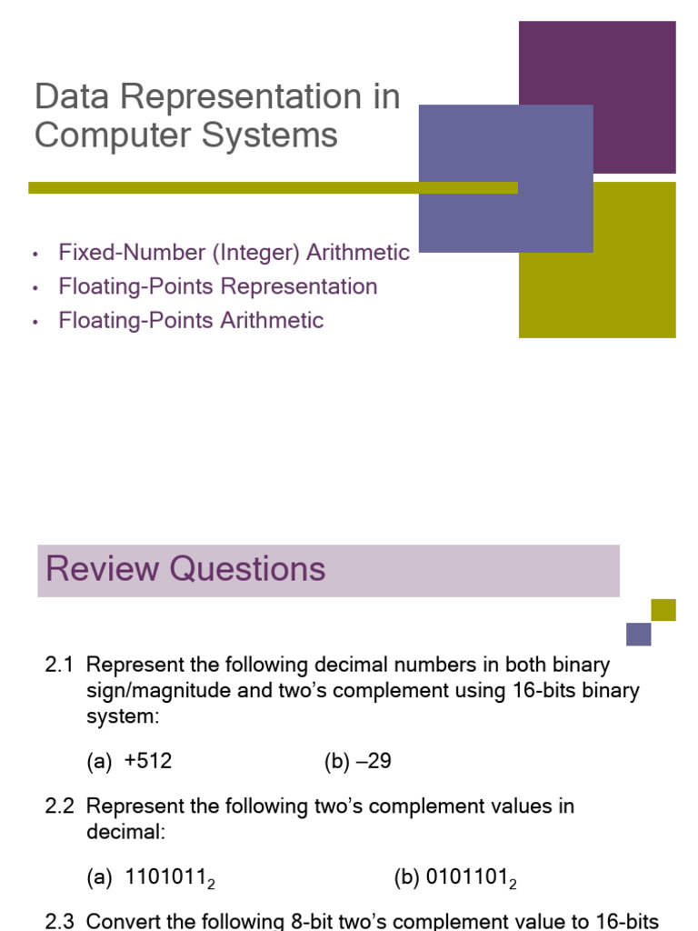 Computer Arithmetic: Fixed & Floating-Point | PDF | Multiplication | 64 ...