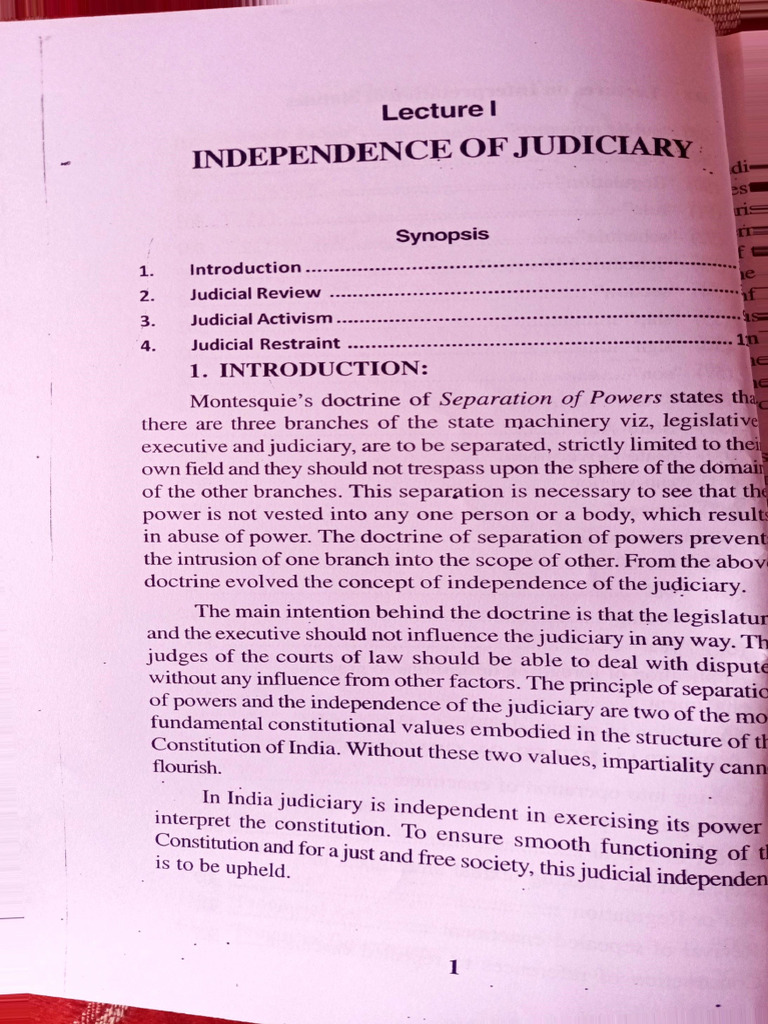 Independence of Judiciary | PDF | Judicial Review | Political Science