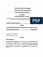 Annath Athuman Maseko Vs Lilian Kirundwa Rajabu (Civil Revision 1 of 2021) 2021 TZHC 9102 (18 November 2021)